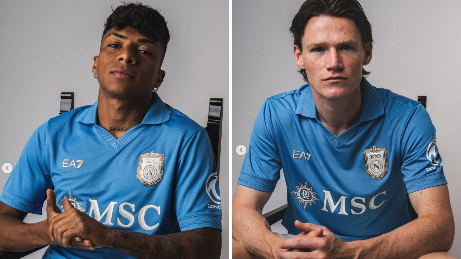 Napoli players wear 2026-27 home shirt