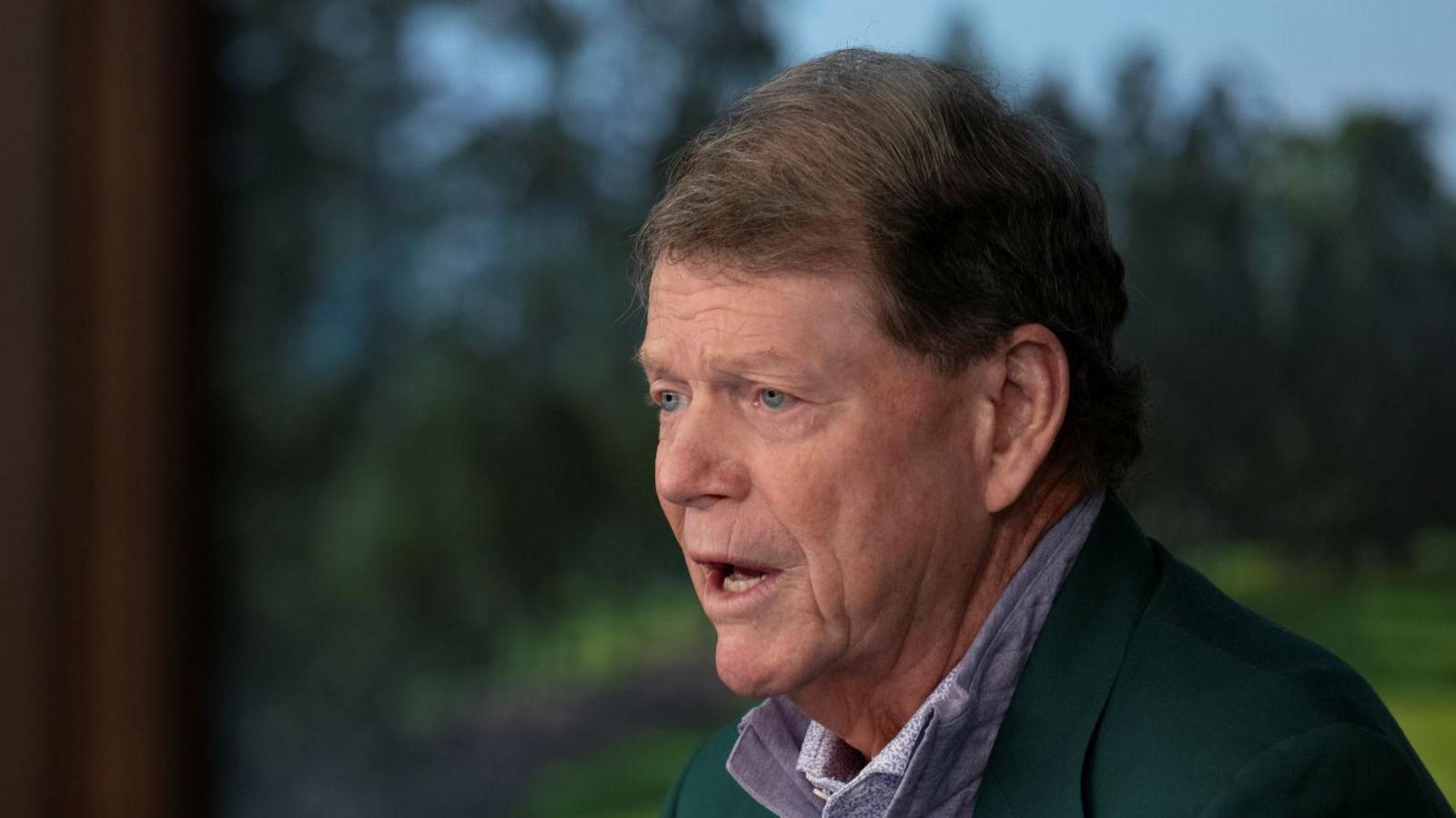 Tom Watson speaks at a 2026 Masters news conference