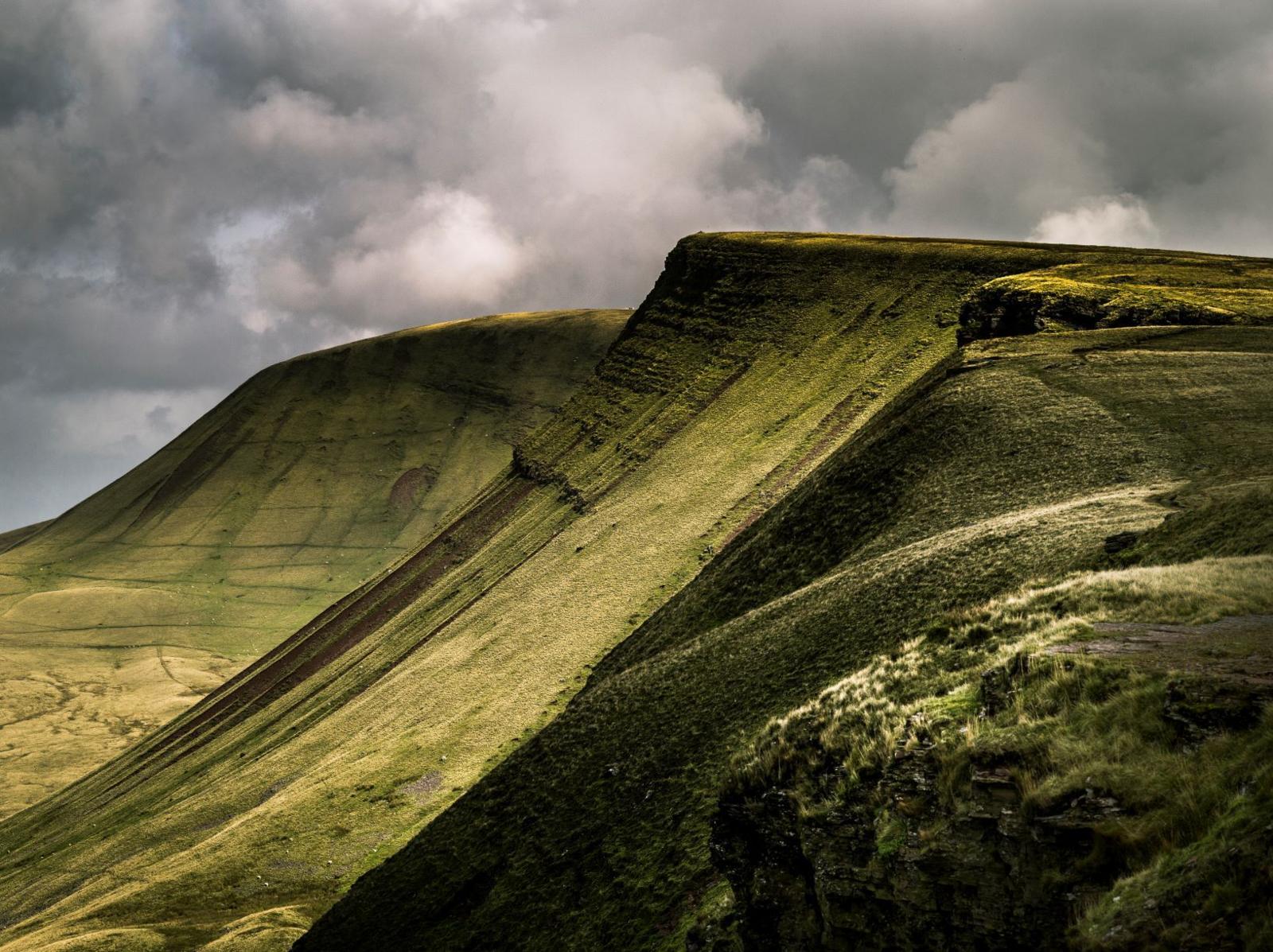 Landscape image of Bannau Brycheiniog, also known as the Brecon Beacons.