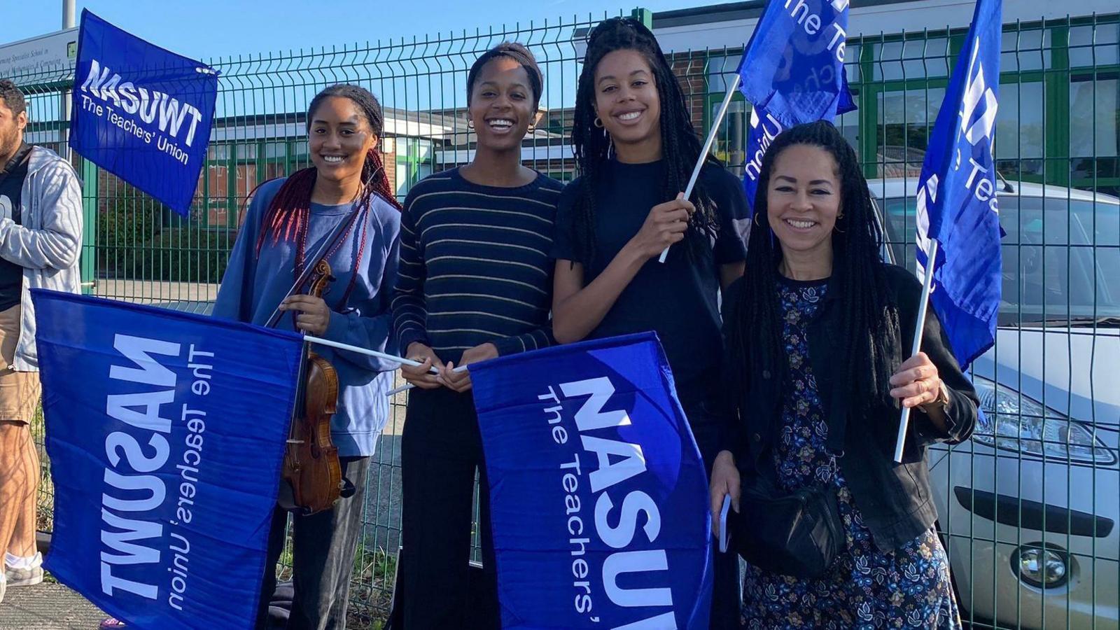 Dr Kadiatu Kanneh-Mason and three of her daughters