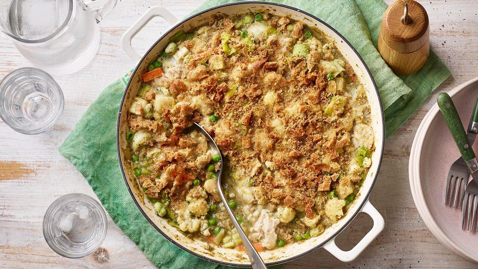 White bean and fish gratin