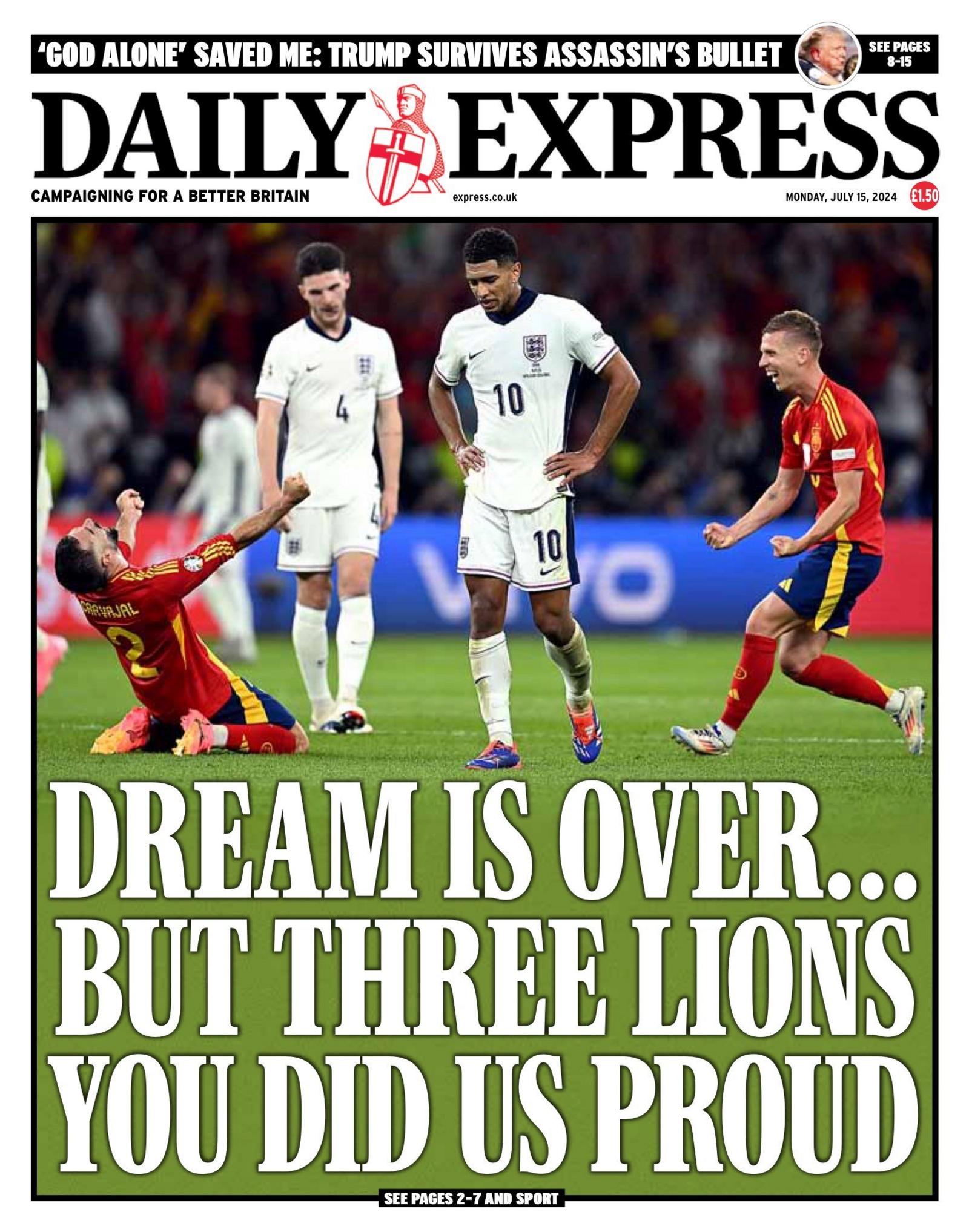 Daily Express front page