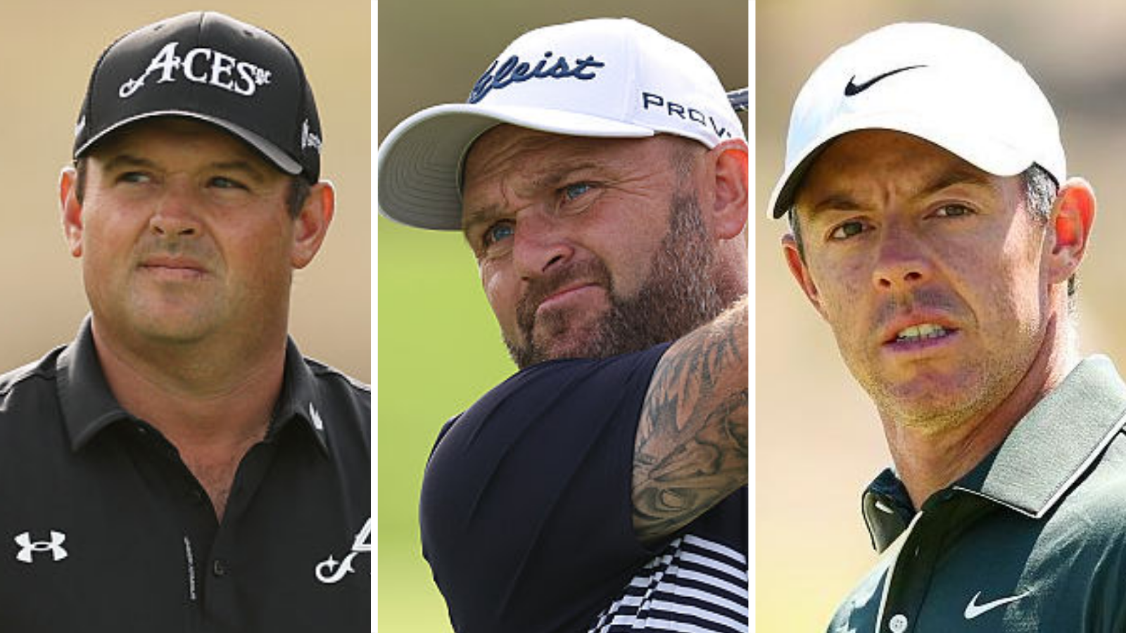 Patrick Reed, Andy Sullivan and Rory McIlroy