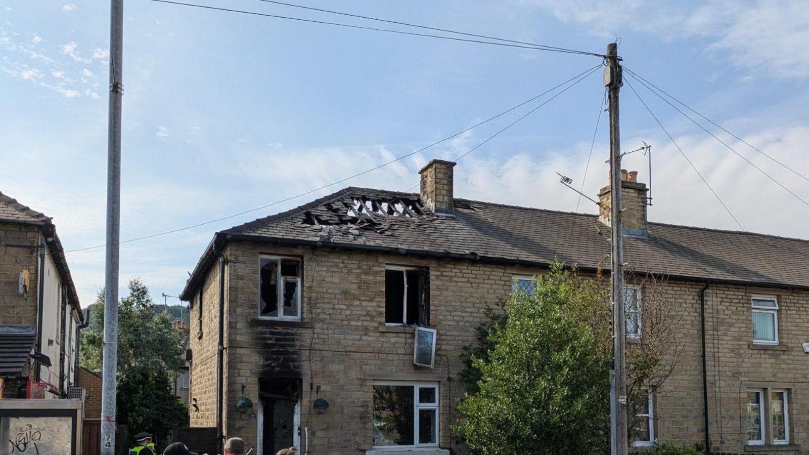 Fire at house on Leeds Road, Huddersfield