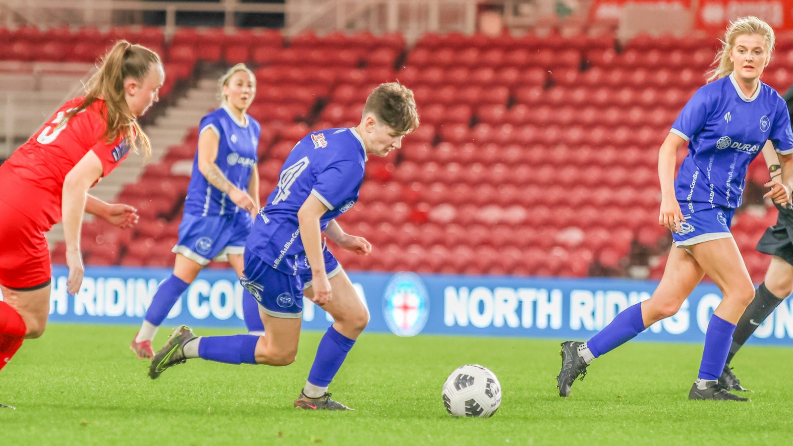 Thornaby FC players during a match