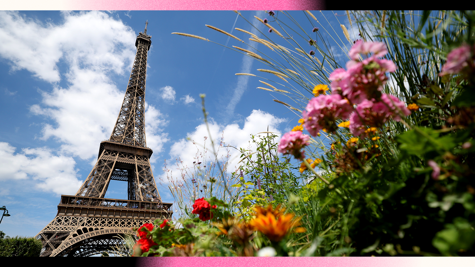 The Eiffel Tower on a sunny day