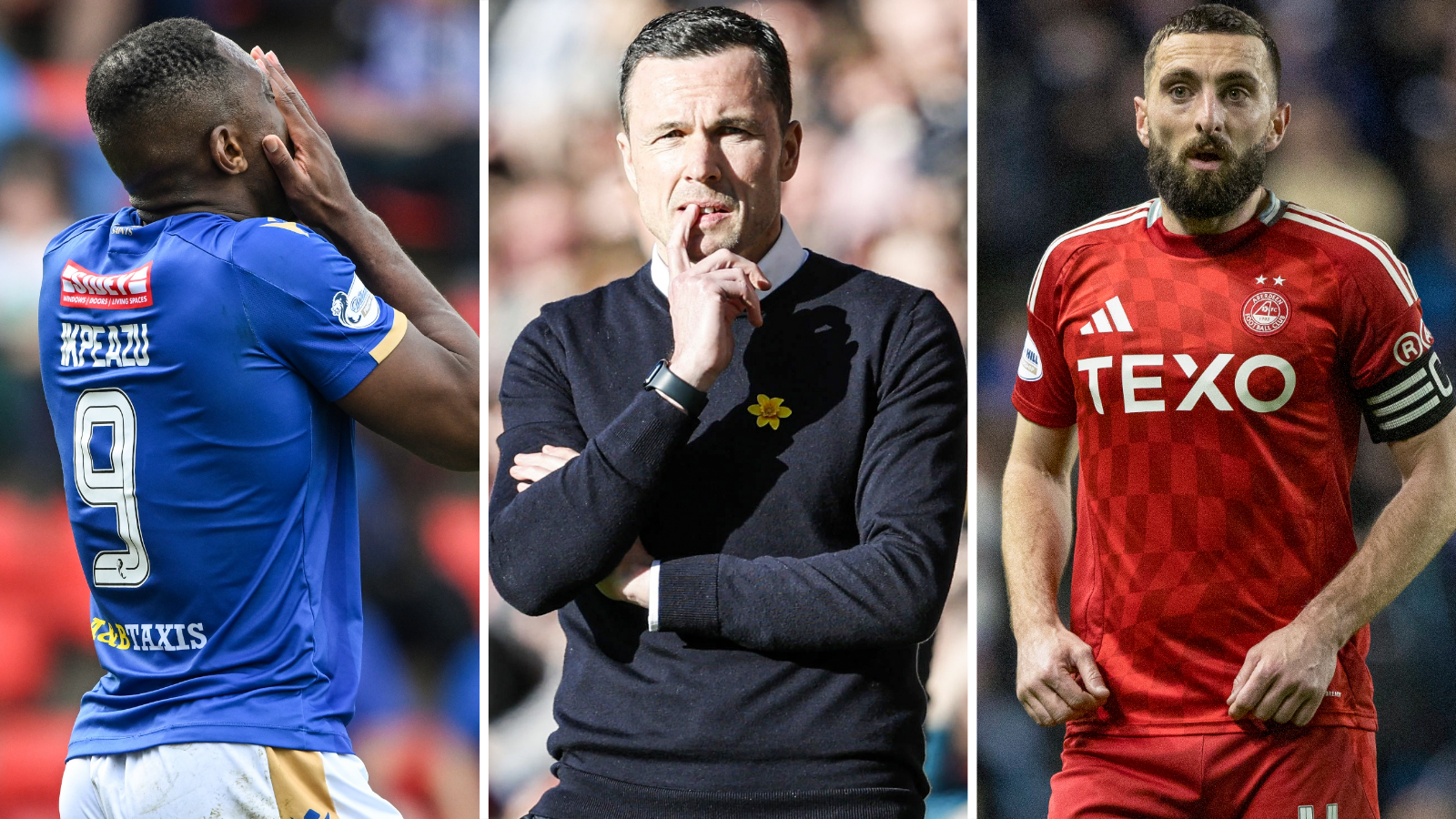 Uche Ikpeazu, Don Cowie and Graham Shinnie