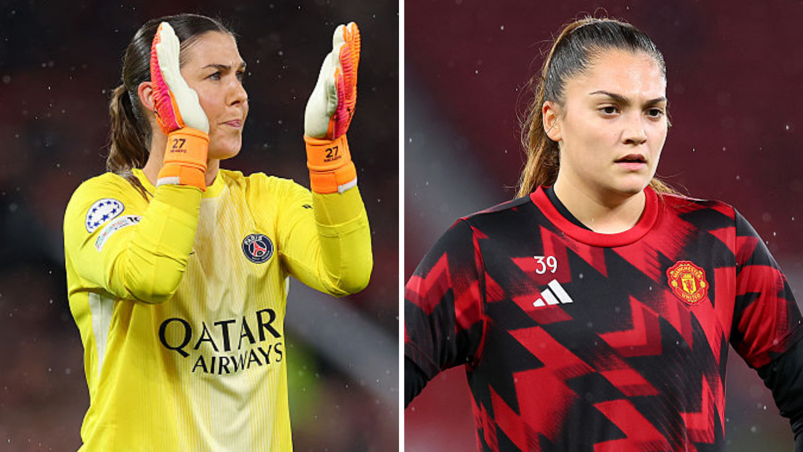 Mary Earps and Safia Middleton-Patel in a split picture