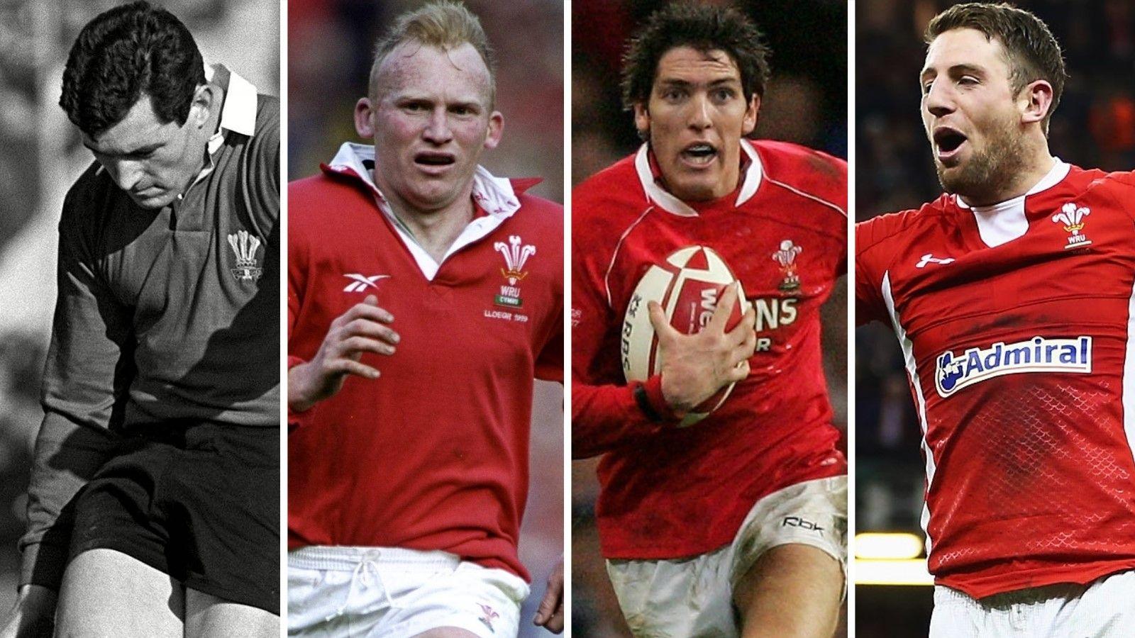 L-R: Keith Jarrett, Neil Jenkins, James Hook and Alex Cuthbert all helped Wales deny England Five or Six Nations success 