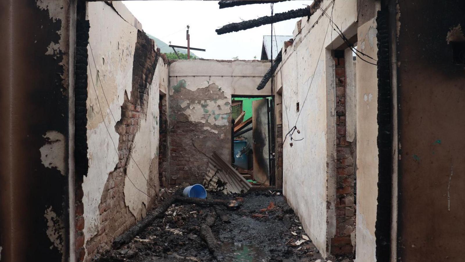 A ruined home in Muridke