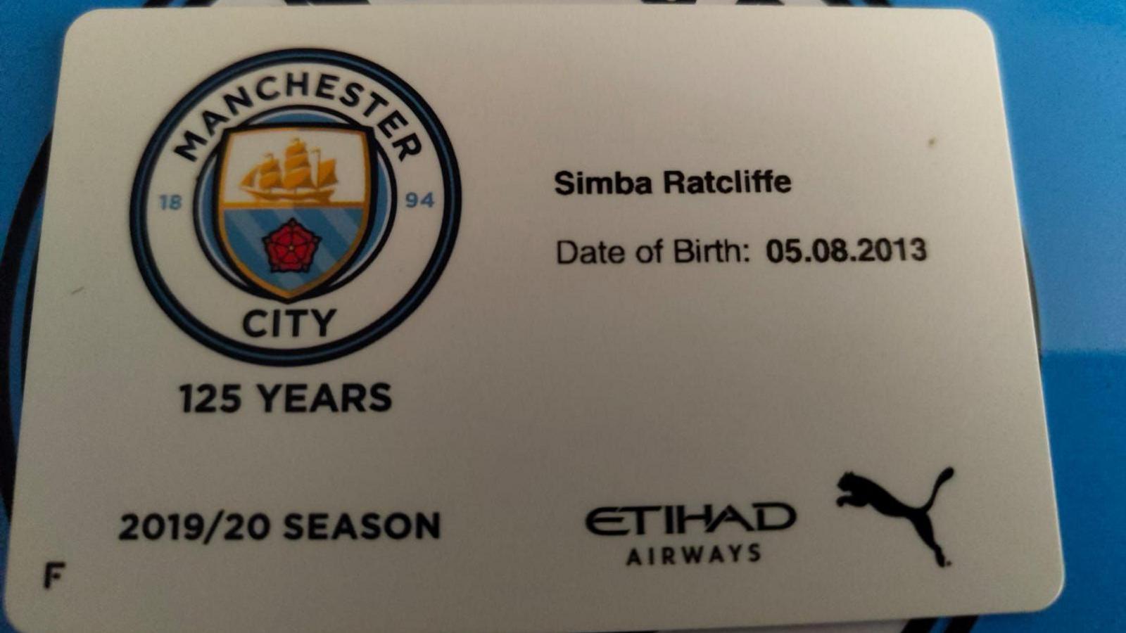 Man City season ticket made for a dog