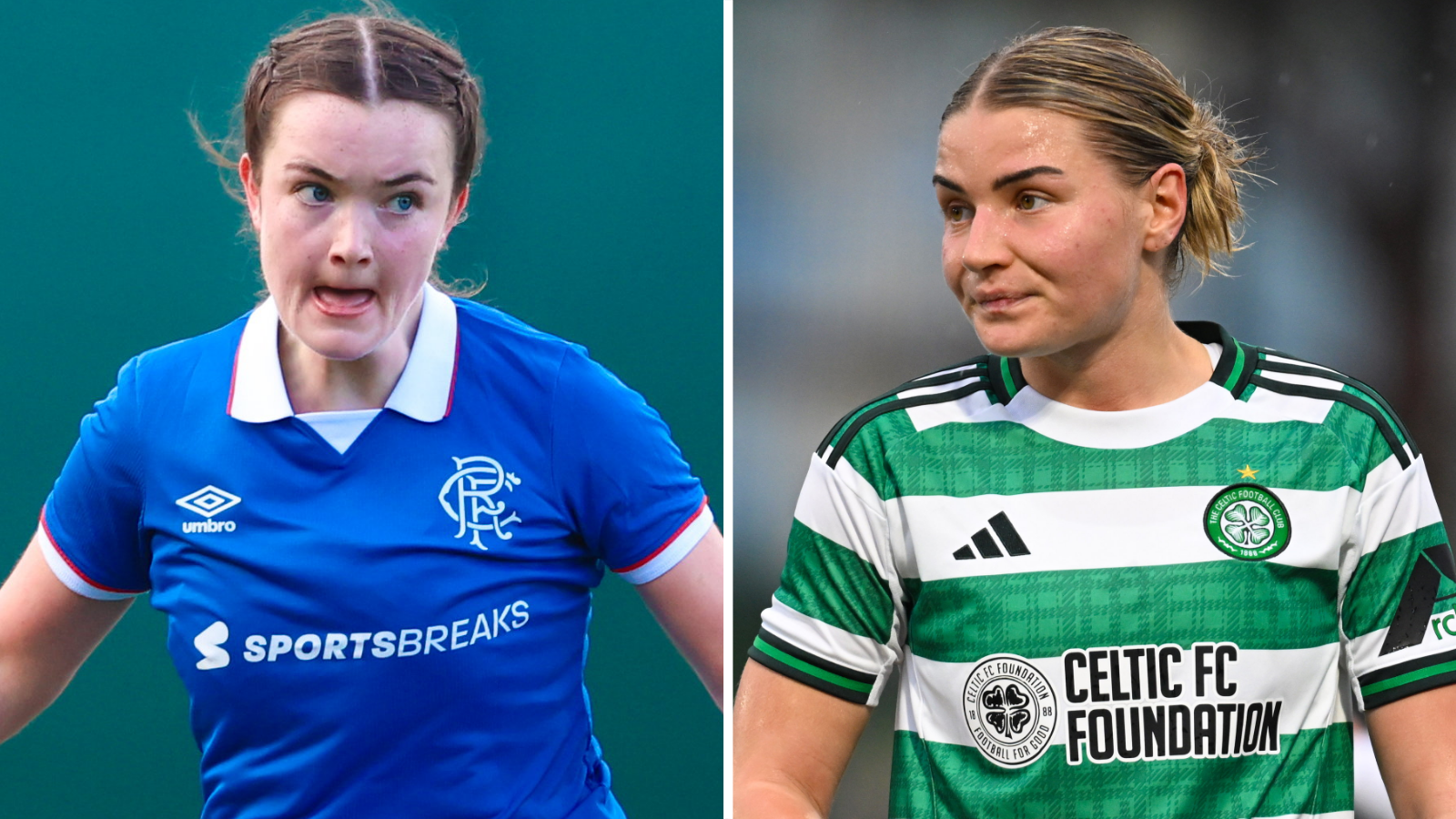 Rangers' Jodi McLeary and Celtic's Maria McAneny
