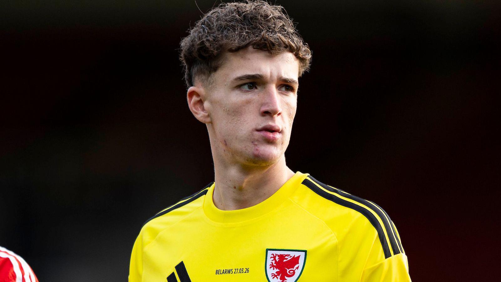 Kit Margetson on Wales Under-21 duty last season