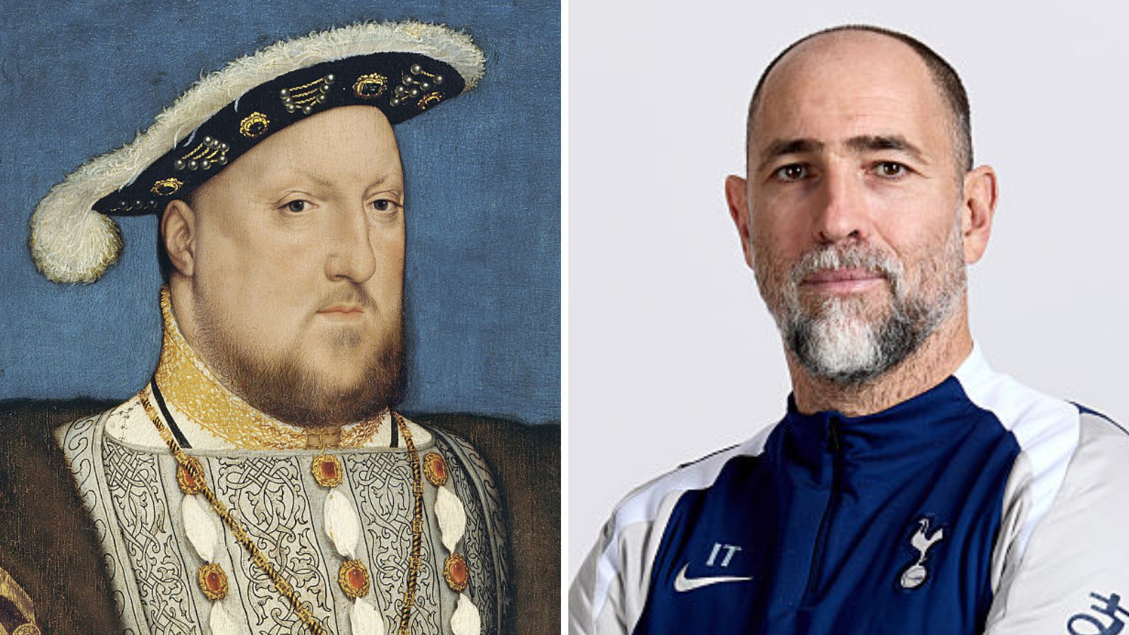 Graphic showing photos of Henry VIII and Igor Tudor