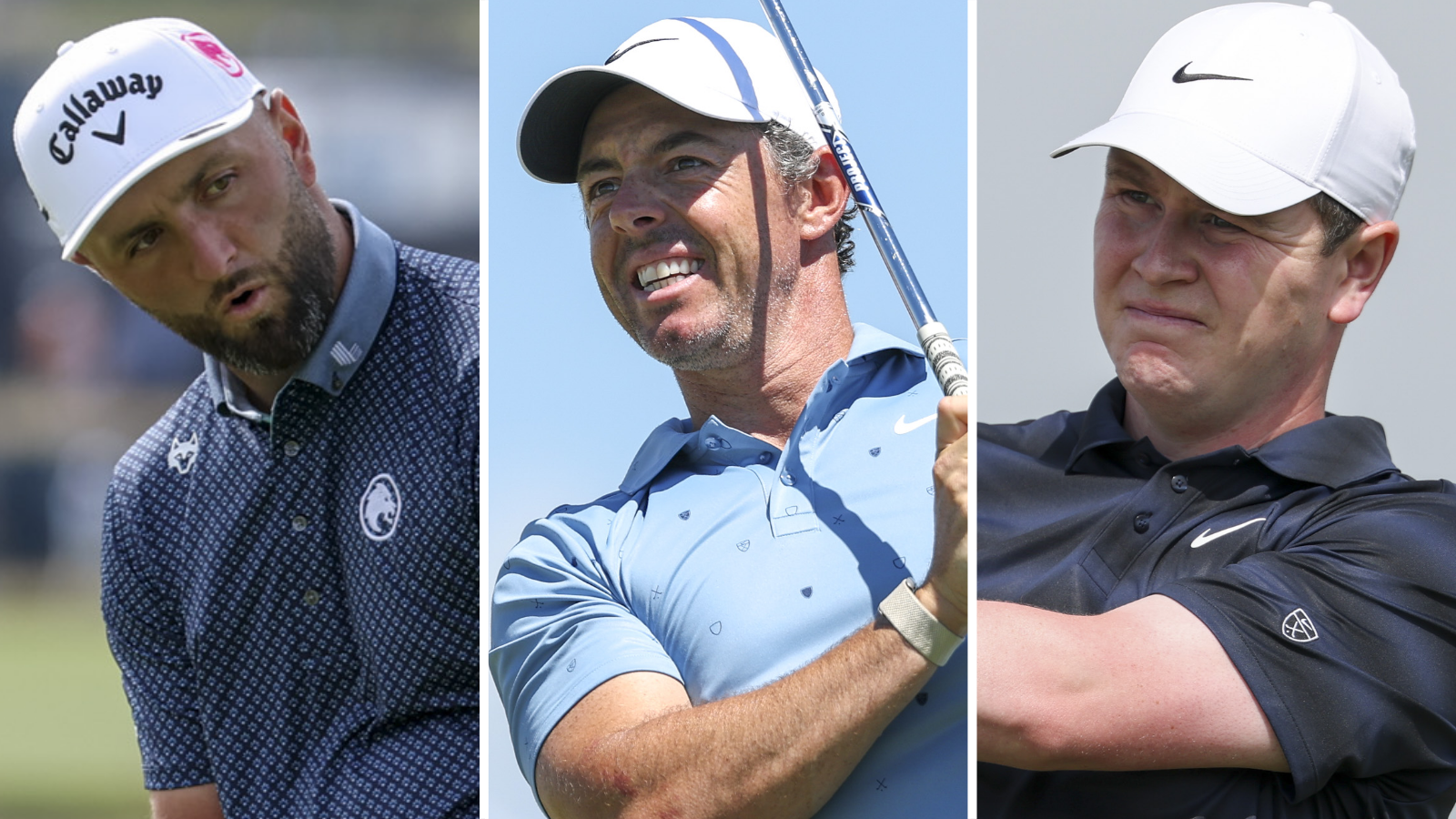 Jon Rahm, Rory McIlroy, Robert MacIntyre