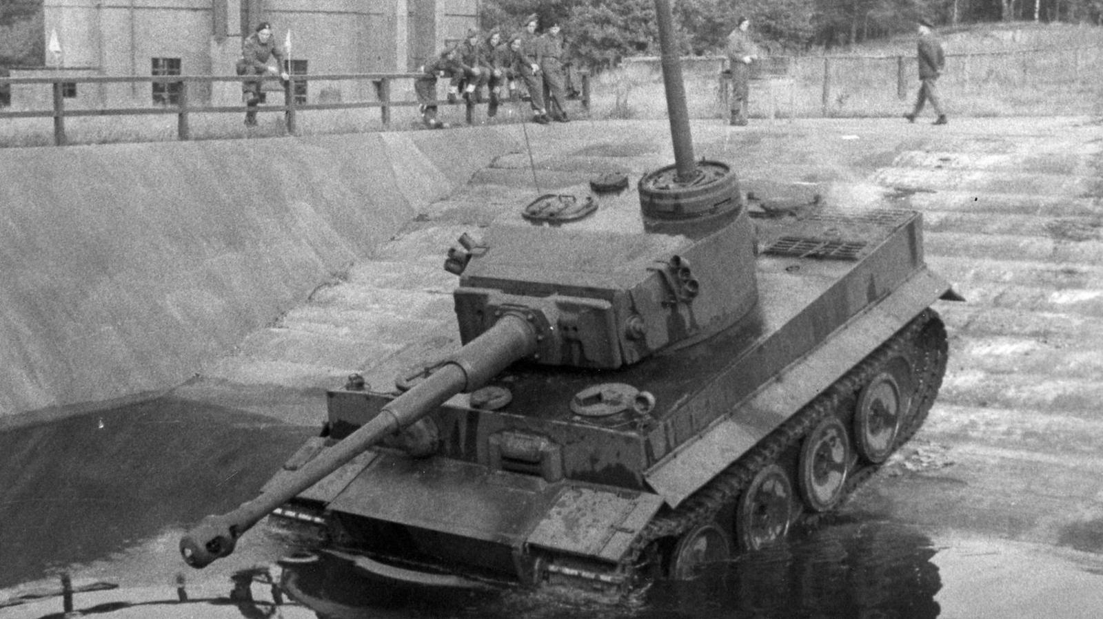 A Tiger tank in action