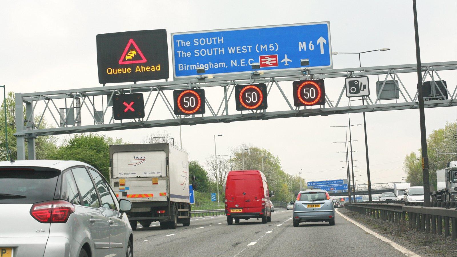 Managed motorway in the West Midlands