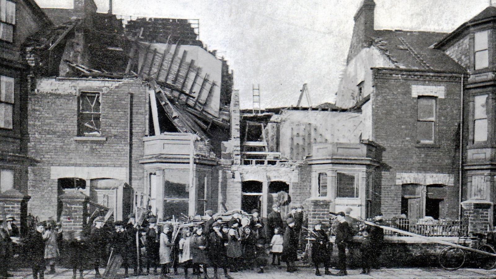 Damage to Cleveland Road in Hartlepool