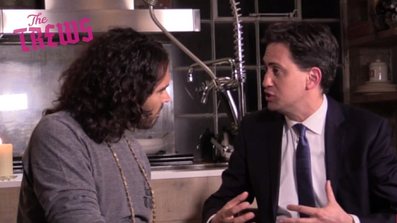 Russell Brand and Ed Miliband