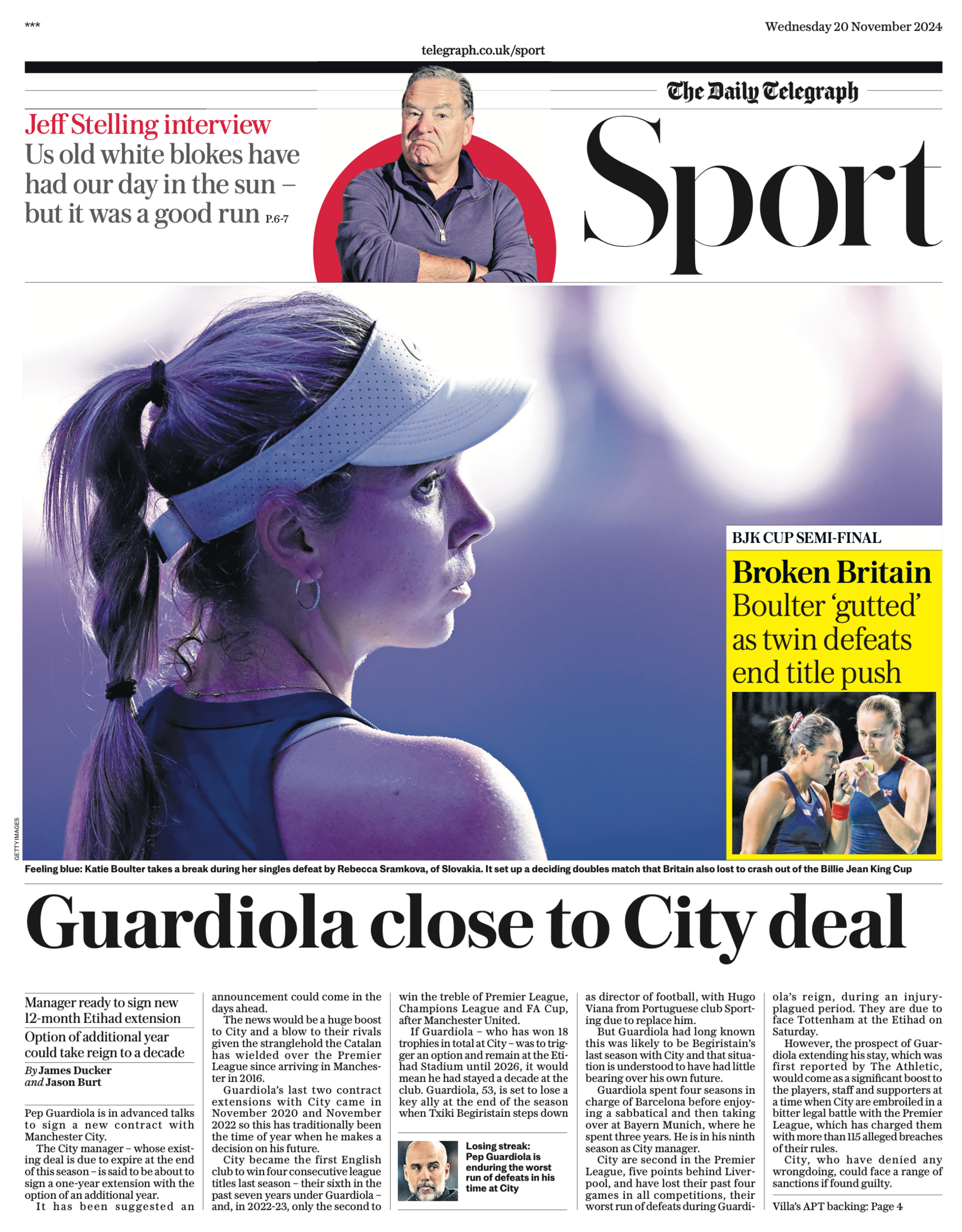 Telegraph back page 