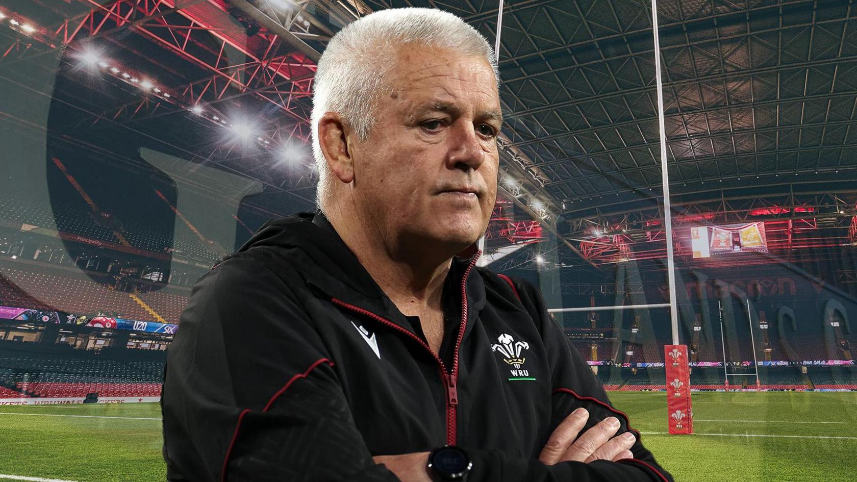 Warren Gatland in Wales training kit