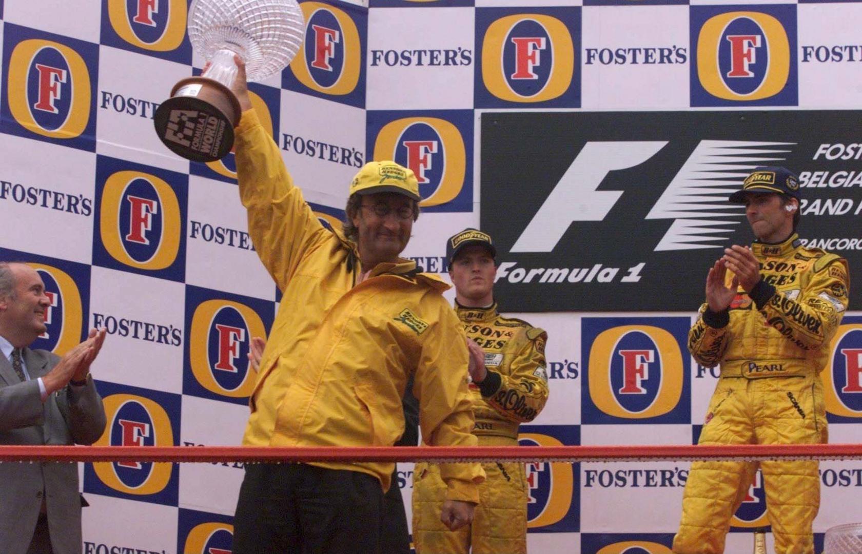 Eddie Jordan on the podium