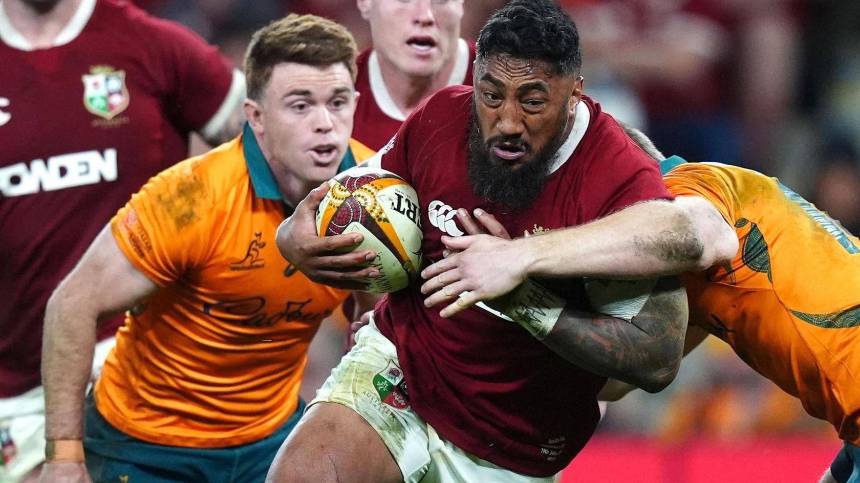 Bundee Aki in action for the British and Irish Lions