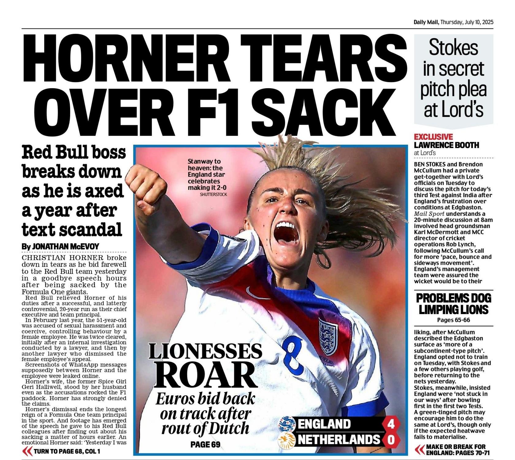 Mail back page 