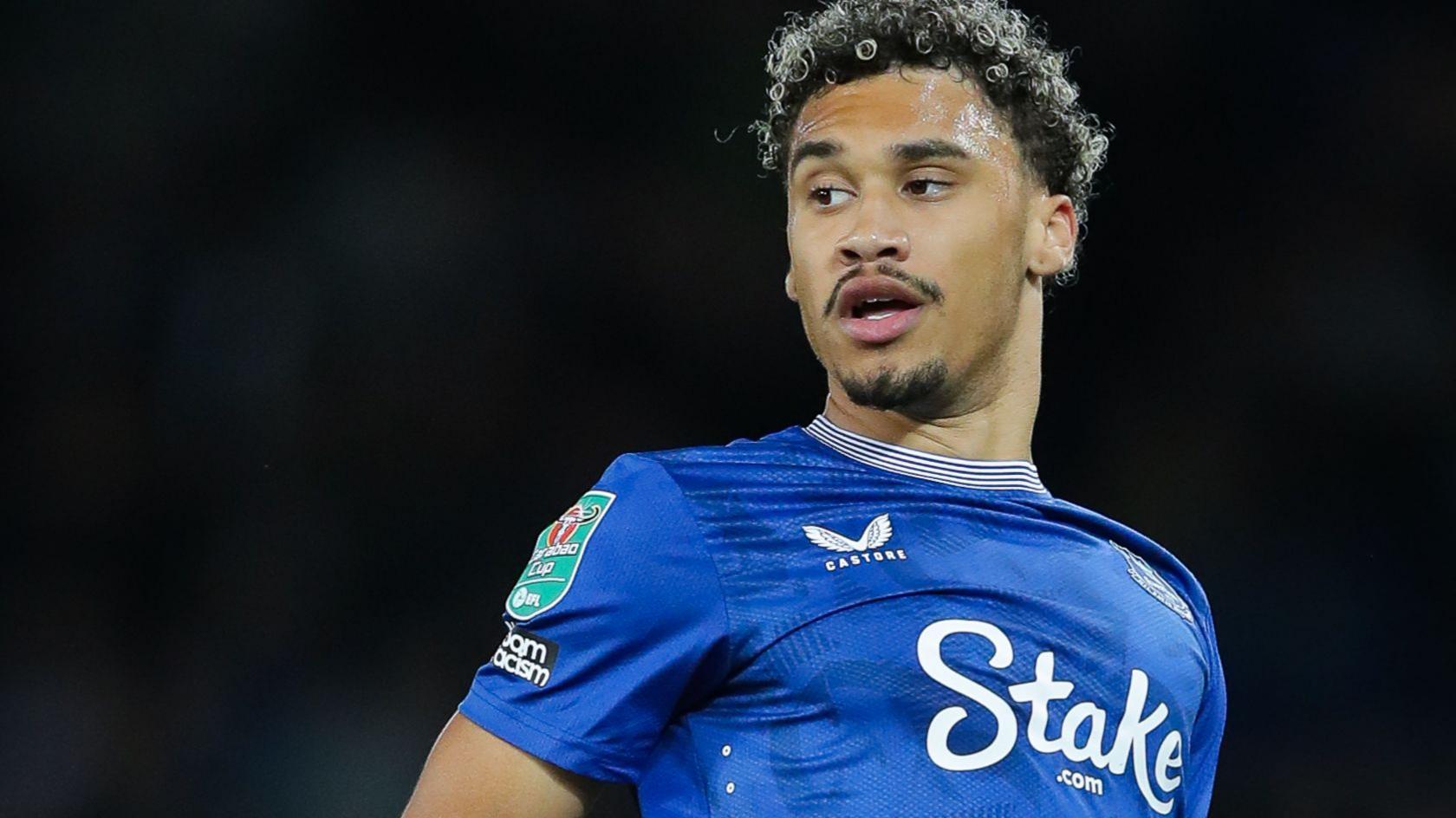 Roman Dixon in action for Everton