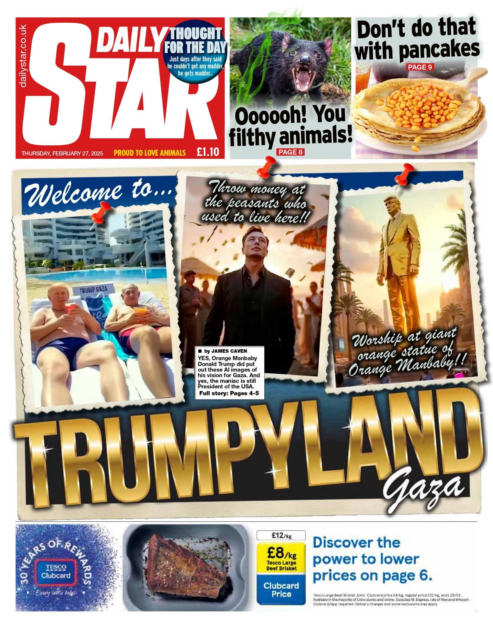 Daily Star front page