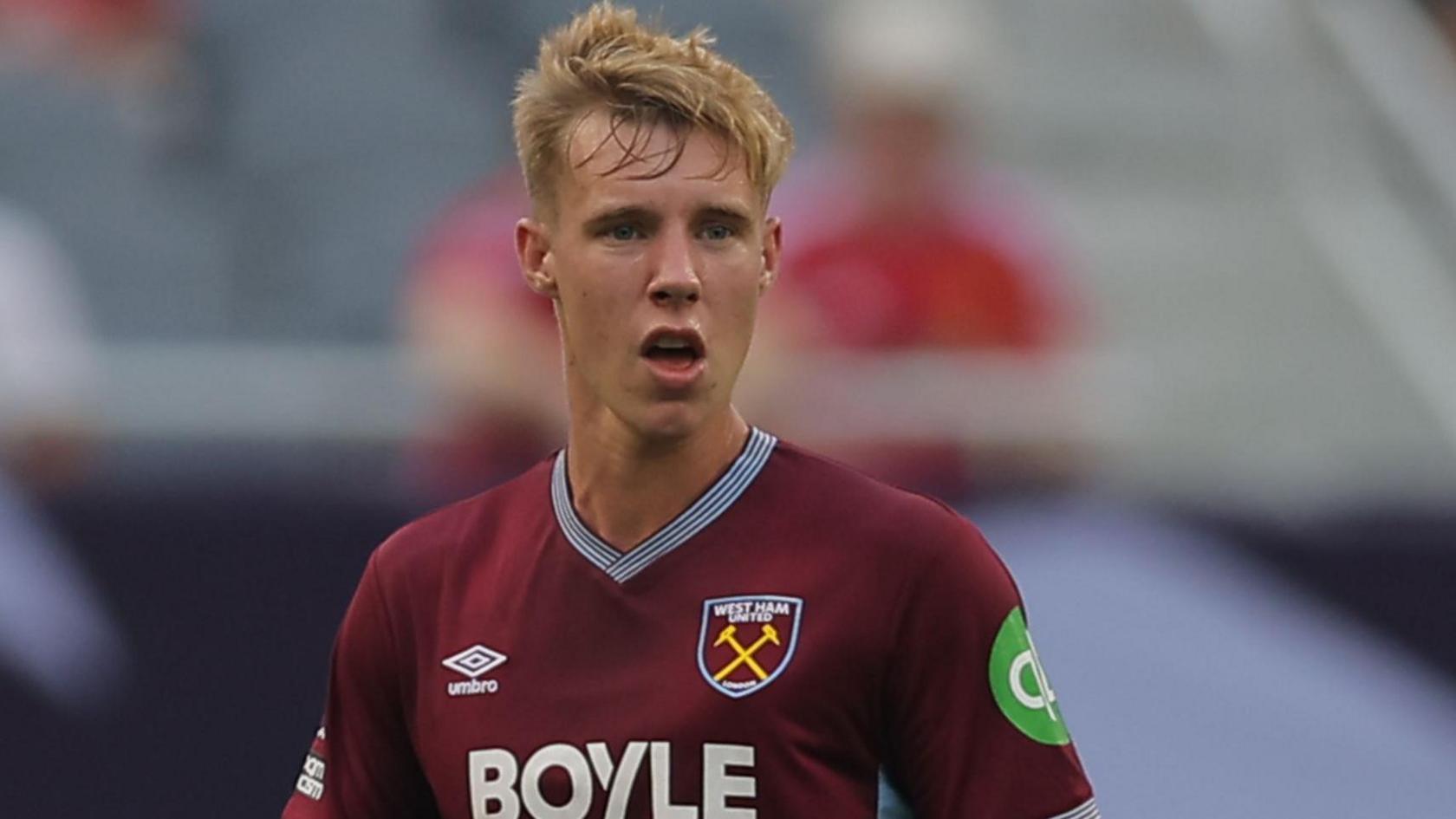 Kaelan Casey successful action for West Ham