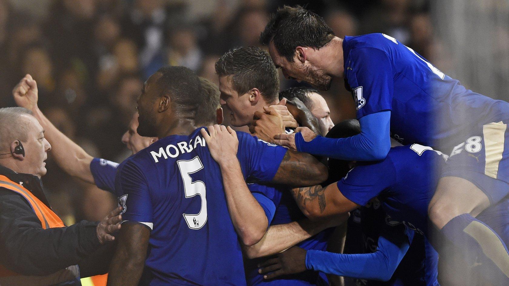 Leicester players celebrate