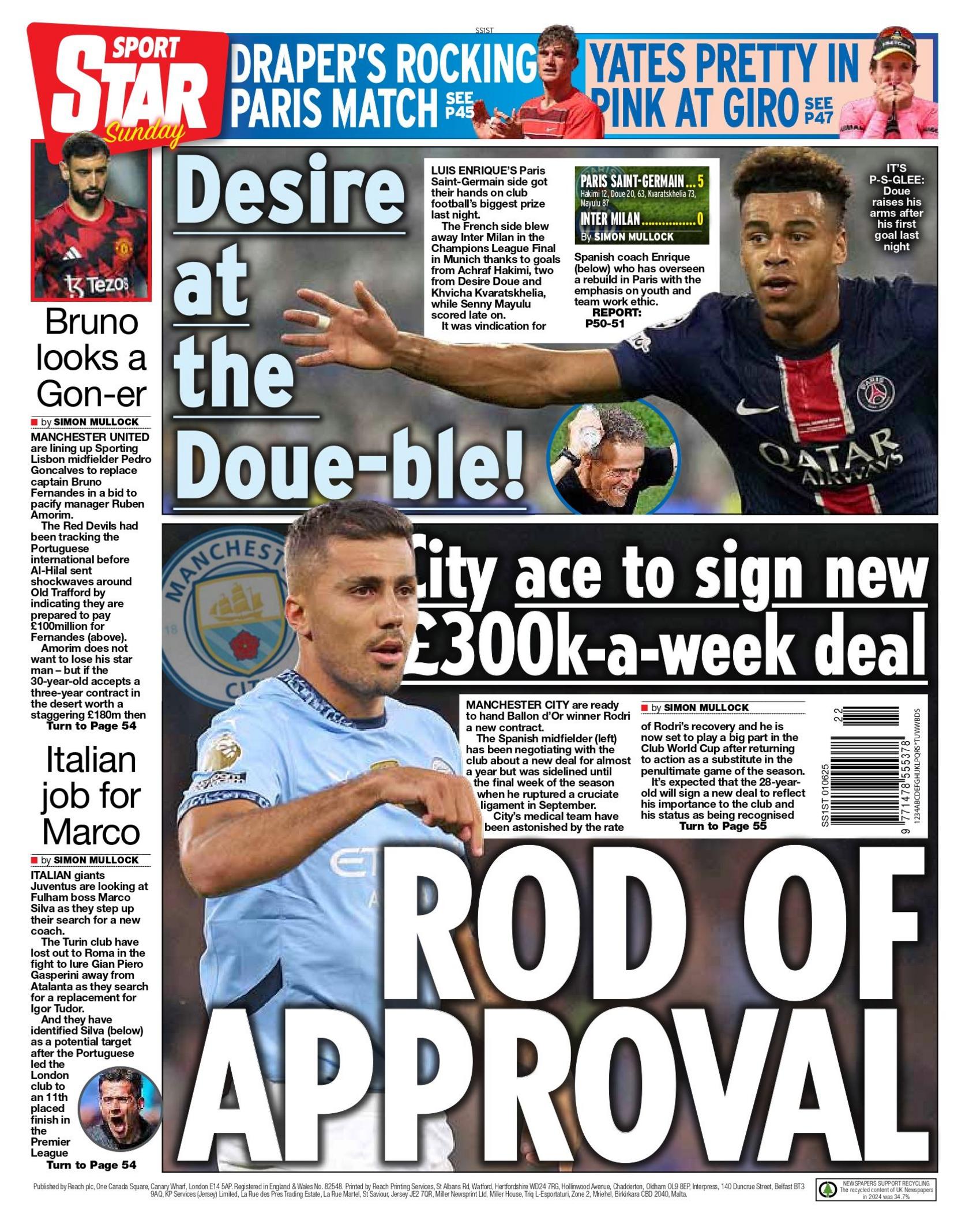 Star on Sunday back page