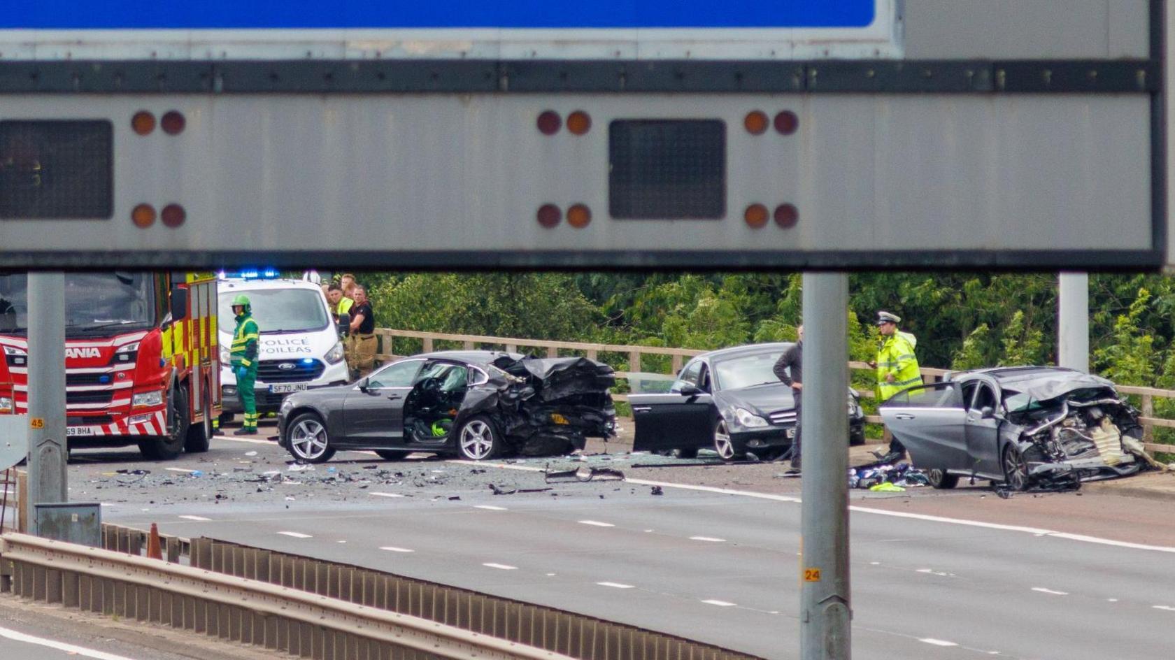 M8 Crash scene