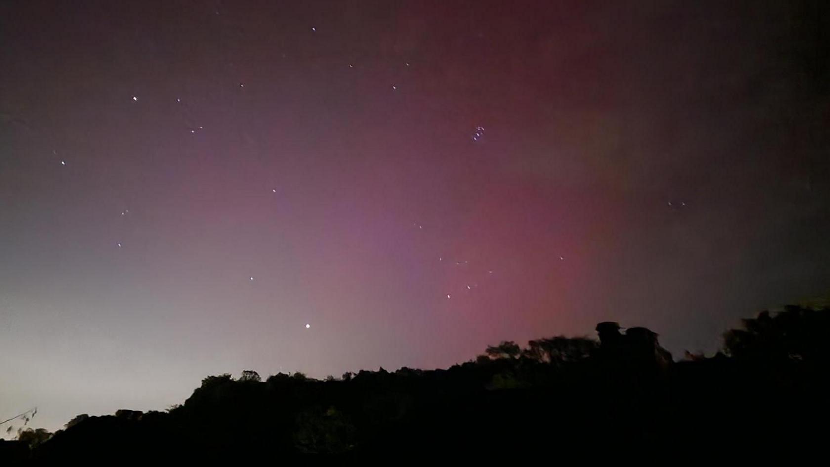 The Northern Lights above Godalming in Surrey