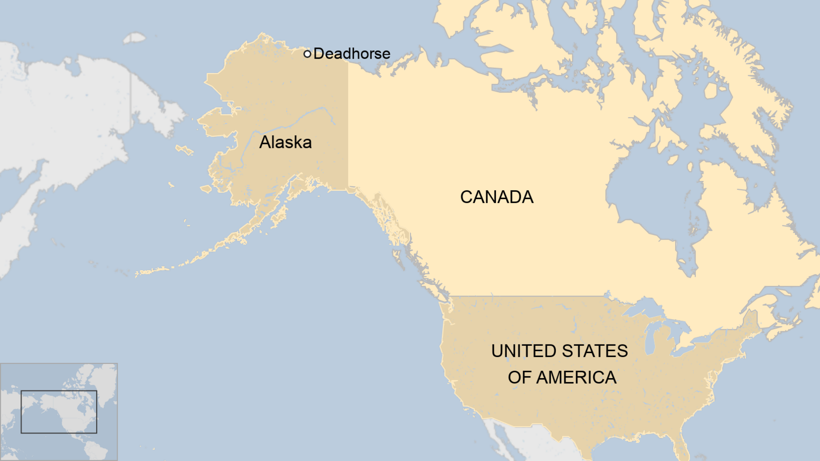 Map of Blackhorse, Alaska, near where the object was shot down