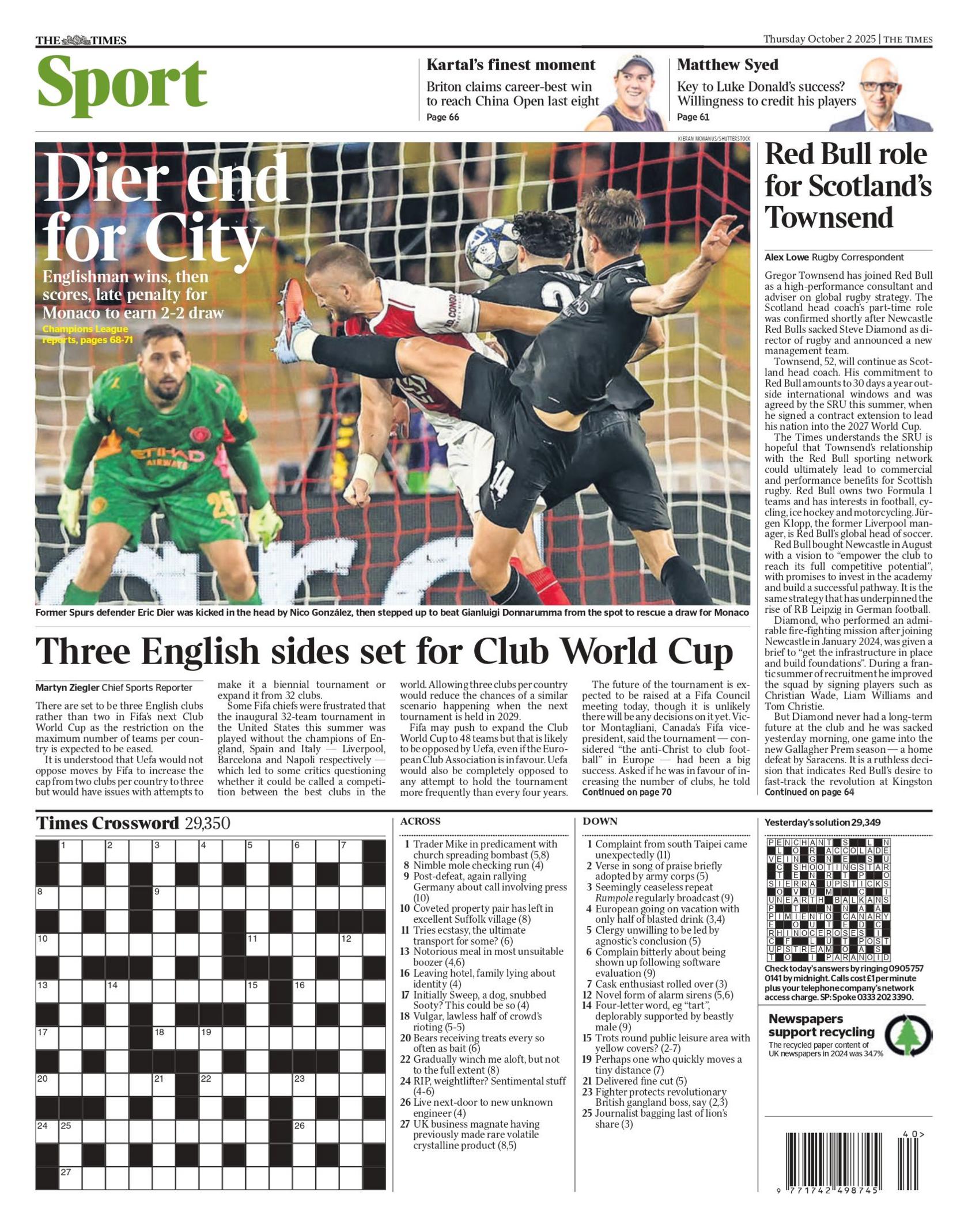 Times back page