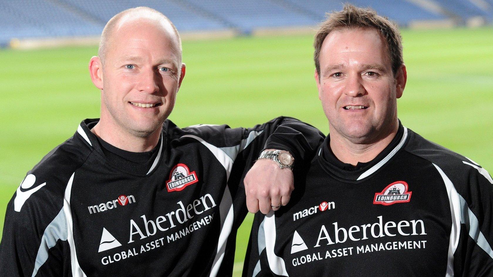 Edinburgh coaches Duncan Hodge and Stevie Scott