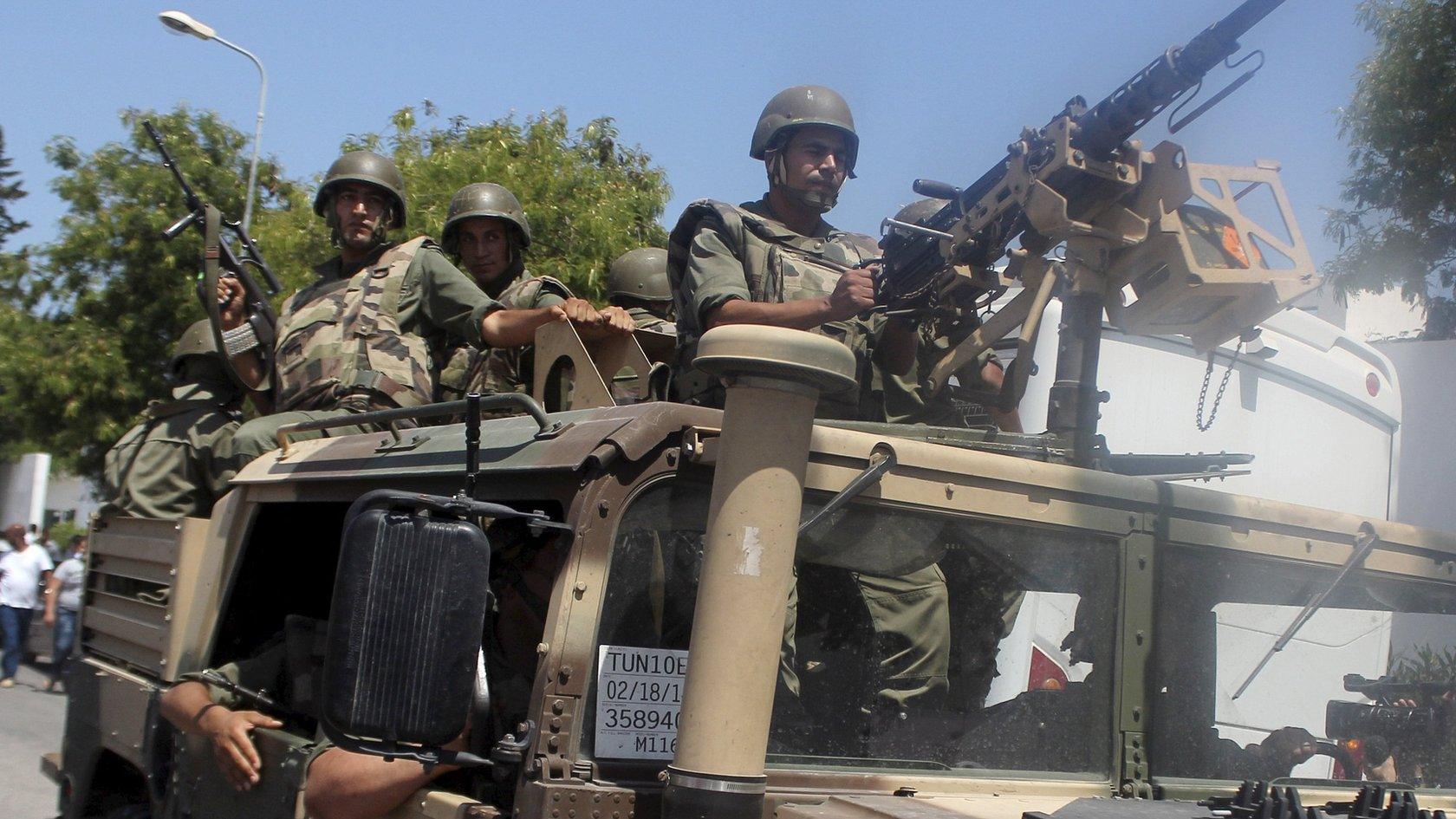 Tunisian soldiers in Sousse