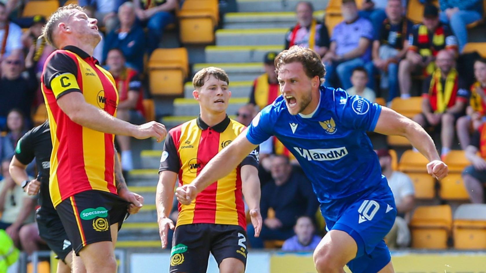 Jamie Gullan celebrates scoring