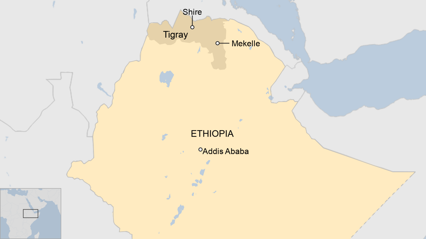 Map of Ethiopia