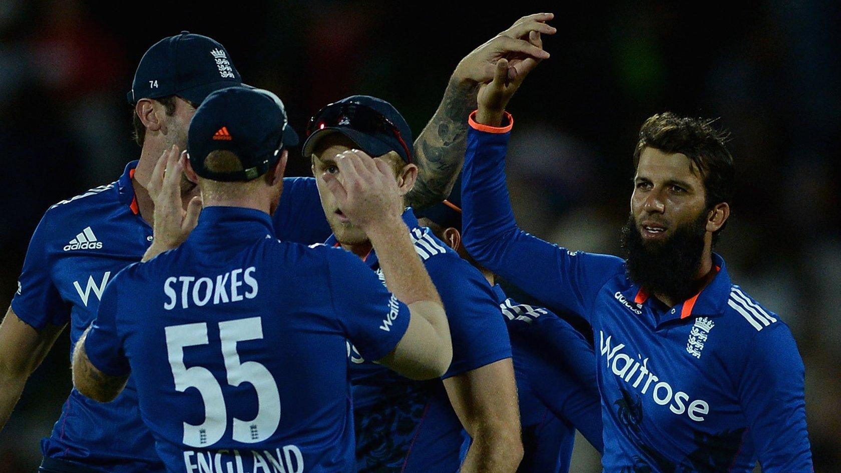 England's players celebrate