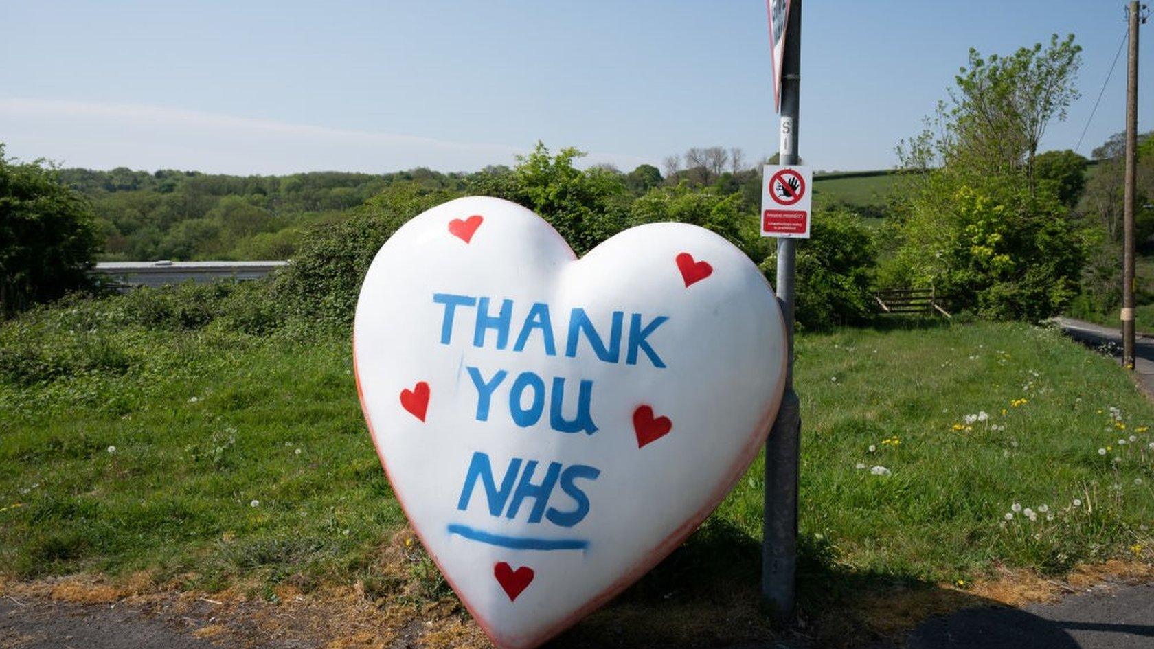 Sign thanking the NHS