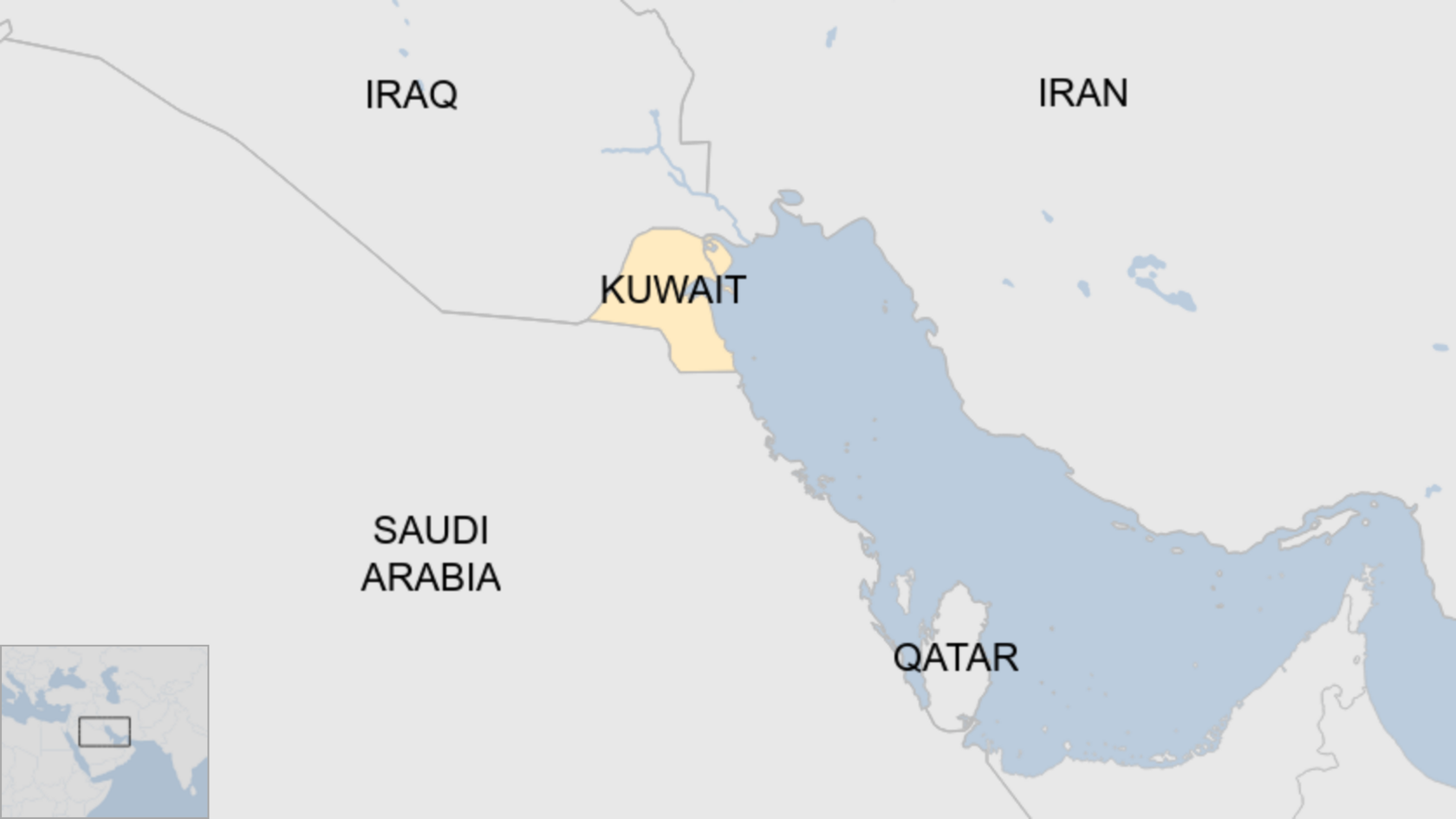 Map of Kuwait