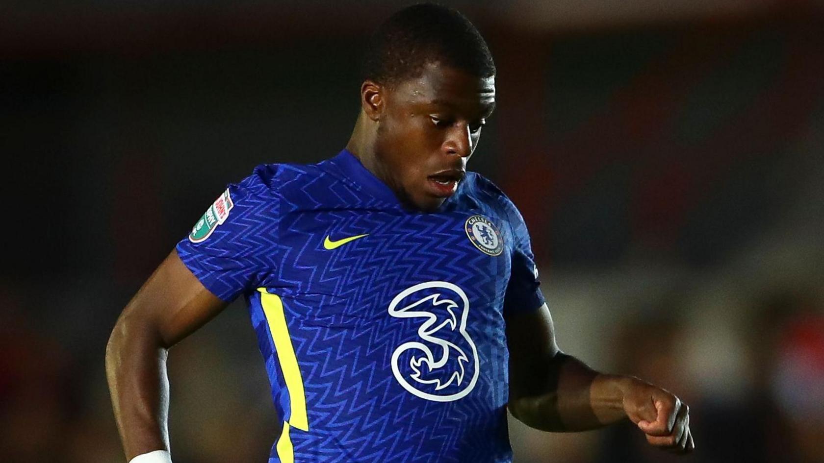 Declan Frith playing for Chelsea against Exeter City