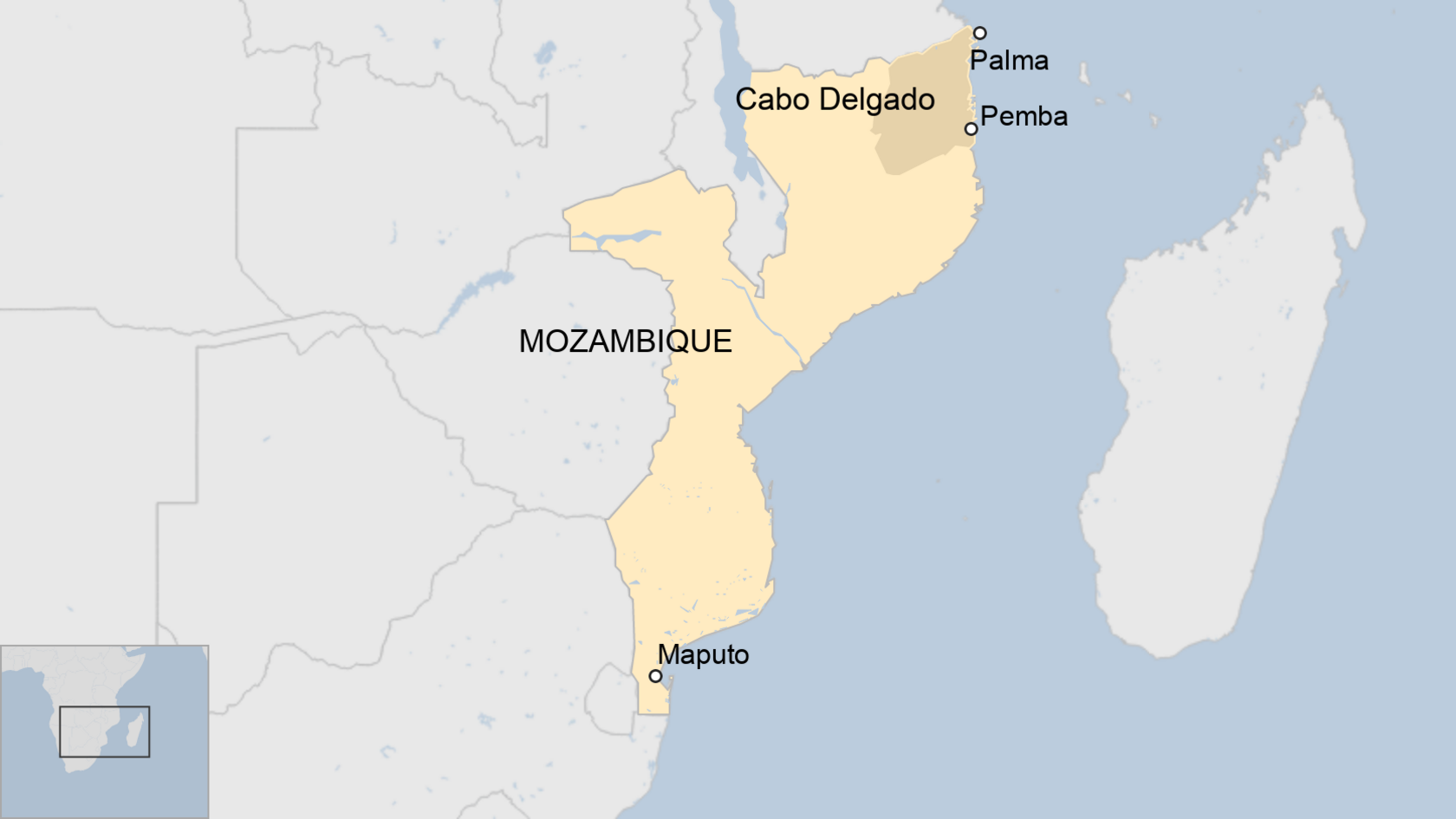 Map of Mozambique