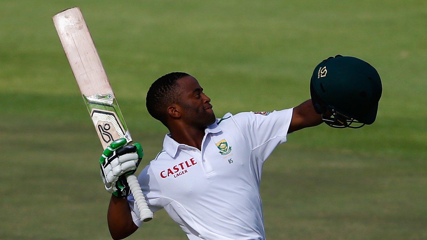 Temba Bavuma celebrates