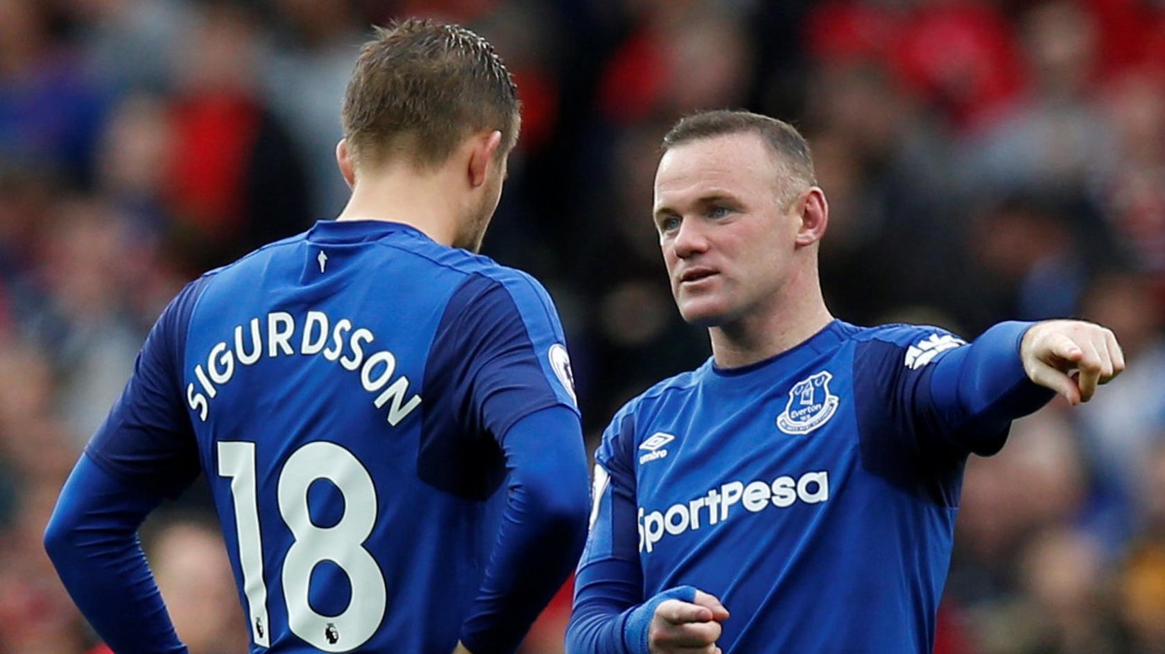 Gylfi Sigurdsson and Wayne Rooney