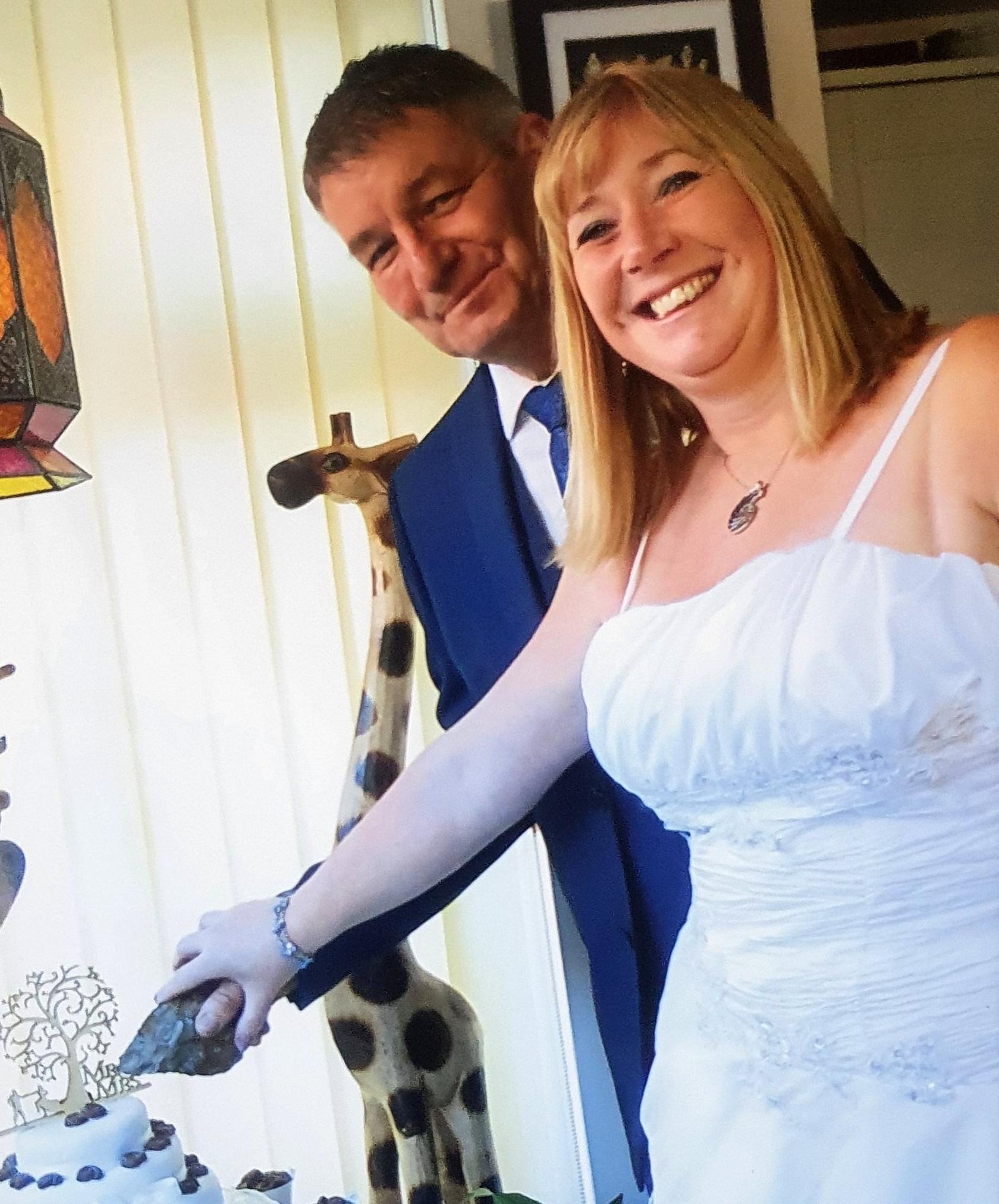 Sally and Neville Hollingsworth on their wedding day