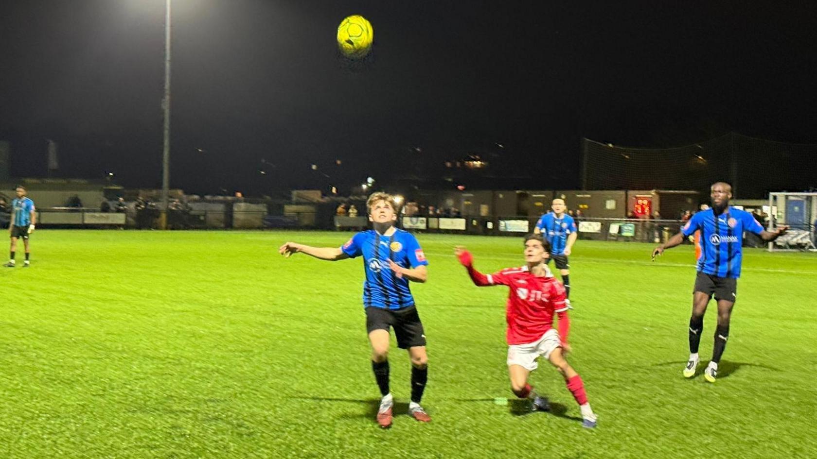 Action from Sevenoaks Town v Jersey Bulls